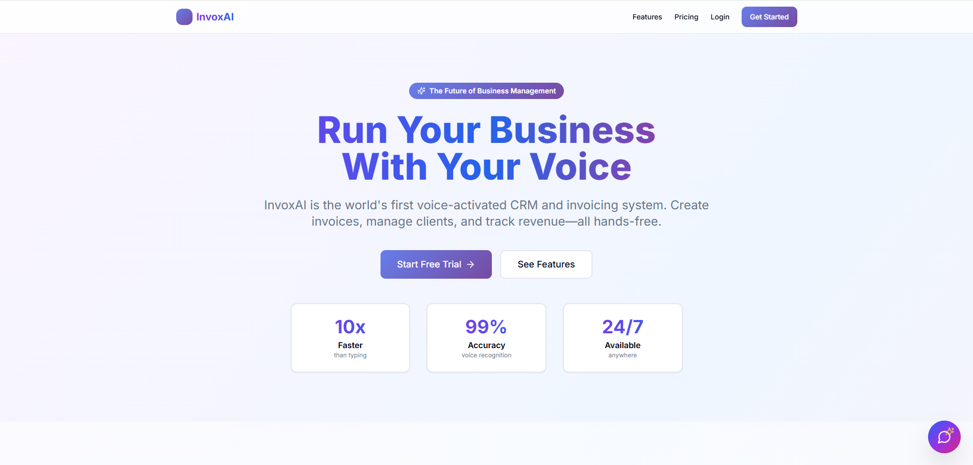 InvoxAI - Business SaaS project screenshot